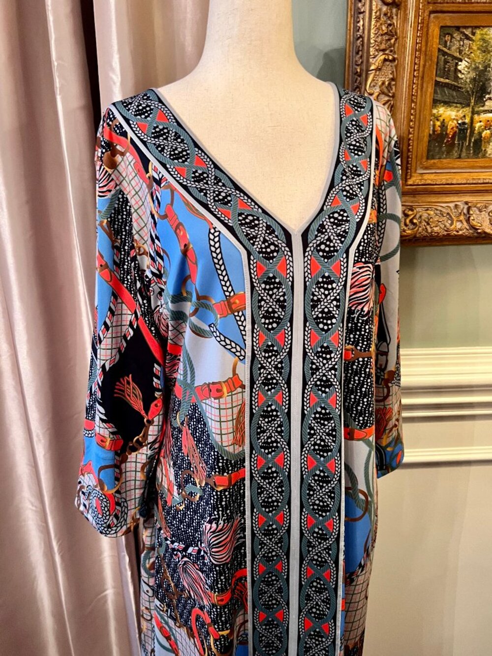EUC Gretchen Scott Bordertown Jersey Dress in Ditto Print Size XL - Picture 4 of 5